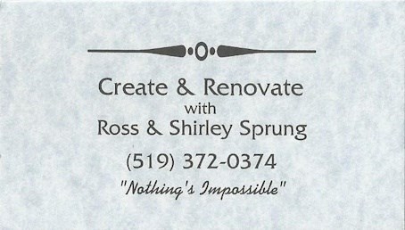 Ross & Shirley Sprung  Create & Renovate